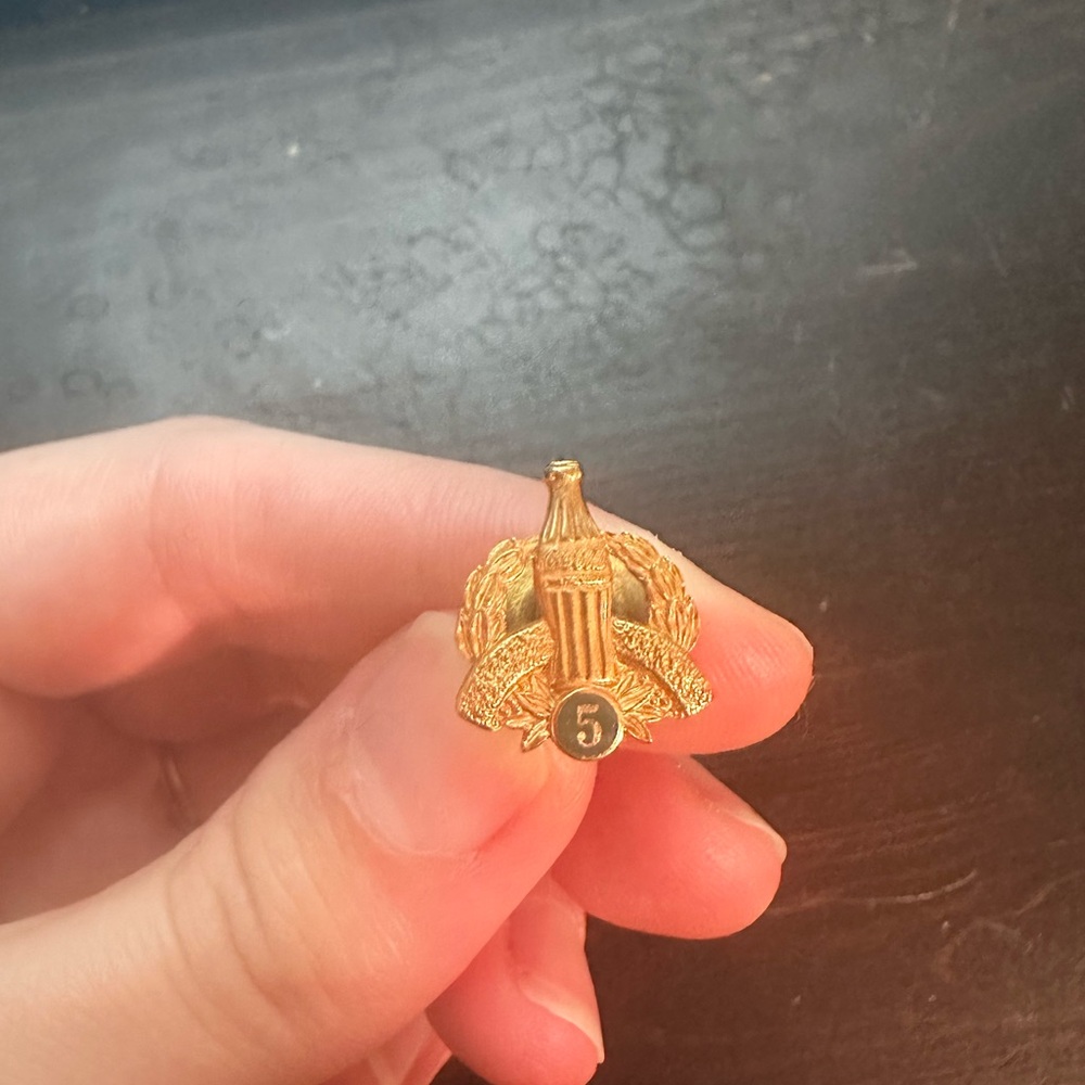 5 Years of Service 10K Gold Coca Cola Pin